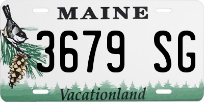 ME license plate 3679SG