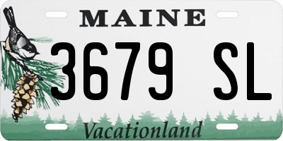 ME license plate 3679SL