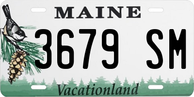 ME license plate 3679SM