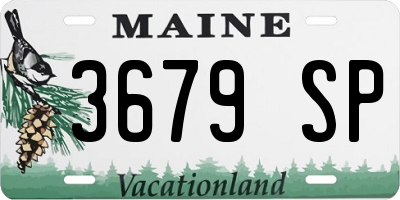 ME license plate 3679SP