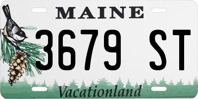 ME license plate 3679ST