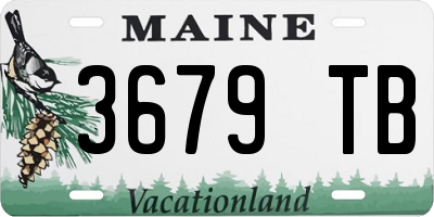 ME license plate 3679TB