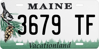 ME license plate 3679TF