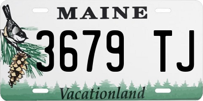 ME license plate 3679TJ
