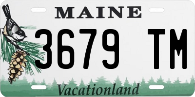 ME license plate 3679TM