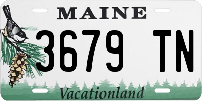 ME license plate 3679TN