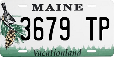 ME license plate 3679TP