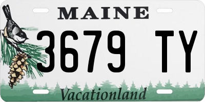 ME license plate 3679TY