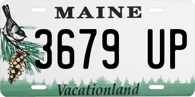 ME license plate 3679UP