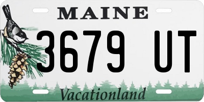 ME license plate 3679UT