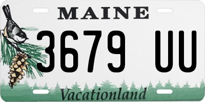 ME license plate 3679UU