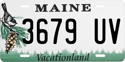 ME license plate 3679UV