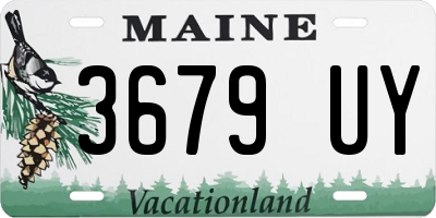 ME license plate 3679UY