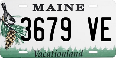 ME license plate 3679VE