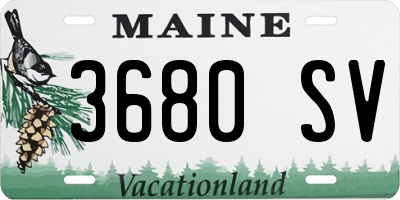 ME license plate 3680SV