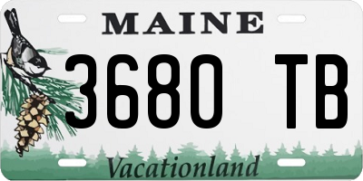 ME license plate 3680TB