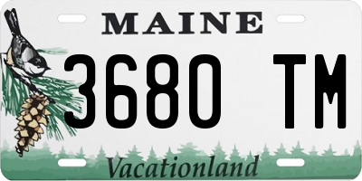 ME license plate 3680TM