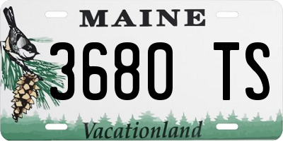 ME license plate 3680TS