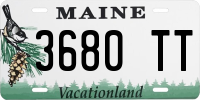 ME license plate 3680TT