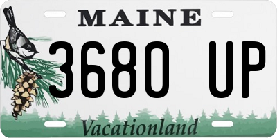 ME license plate 3680UP