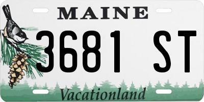ME license plate 3681ST