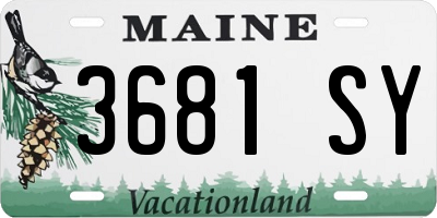 ME license plate 3681SY