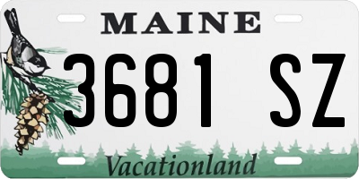ME license plate 3681SZ