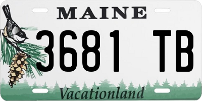 ME license plate 3681TB