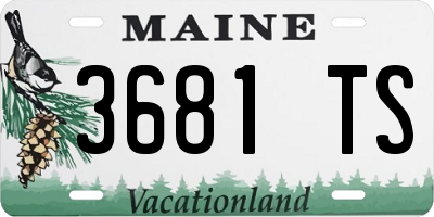 ME license plate 3681TS