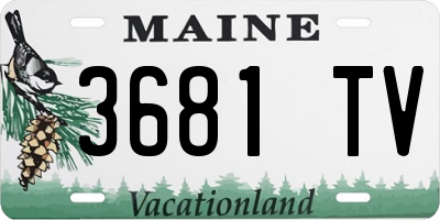 ME license plate 3681TV