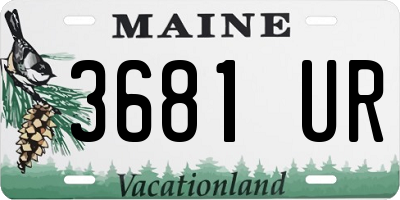 ME license plate 3681UR