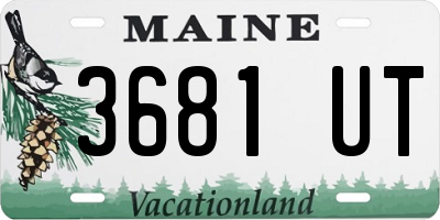 ME license plate 3681UT