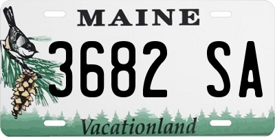 ME license plate 3682SA