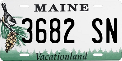 ME license plate 3682SN