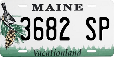 ME license plate 3682SP