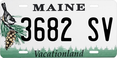 ME license plate 3682SV