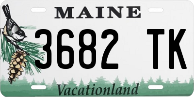 ME license plate 3682TK