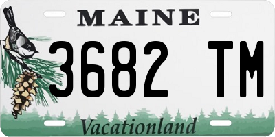 ME license plate 3682TM