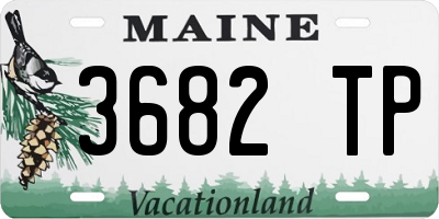 ME license plate 3682TP