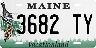 ME license plate 3682TY