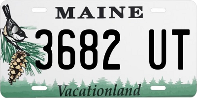 ME license plate 3682UT