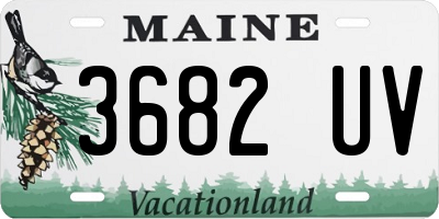 ME license plate 3682UV