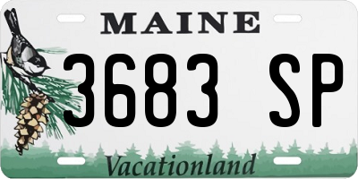 ME license plate 3683SP