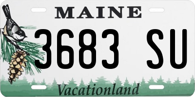ME license plate 3683SU