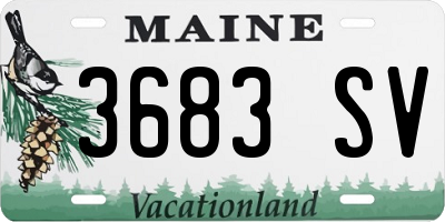 ME license plate 3683SV