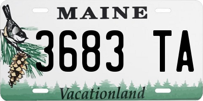 ME license plate 3683TA