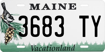 ME license plate 3683TY