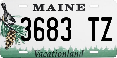 ME license plate 3683TZ