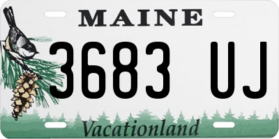 ME license plate 3683UJ
