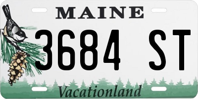 ME license plate 3684ST